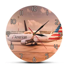 Самолет домашний декор настенные часы авиационный путь акриловые настенные часы кварцевые бесшумные современные авиационные Пользовательские настенные часы