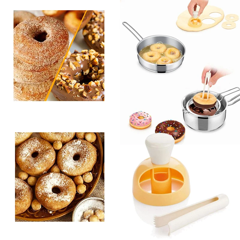 Bath Bomb Press Cookie Stamp Mooncakes Tool Mold Bread Maker DIY Hollow Donut Baking Mould Cakemould Desserts Plastic