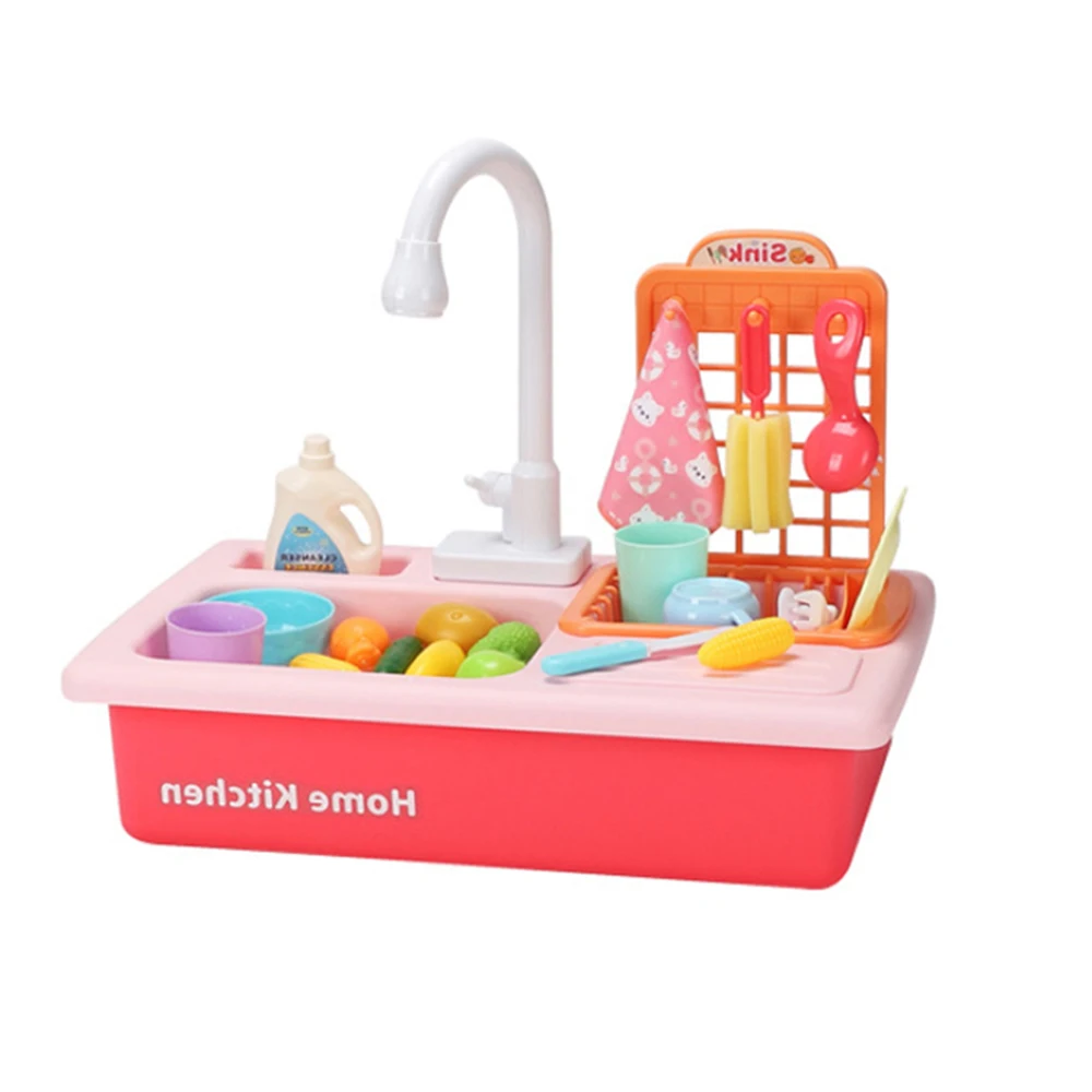 

Kitchen Sink Toys Sets Kids Plastic Simulation Electric Dishwasher Sink Children Pretend Play Girls Boy Birthday Gifts Child Toy