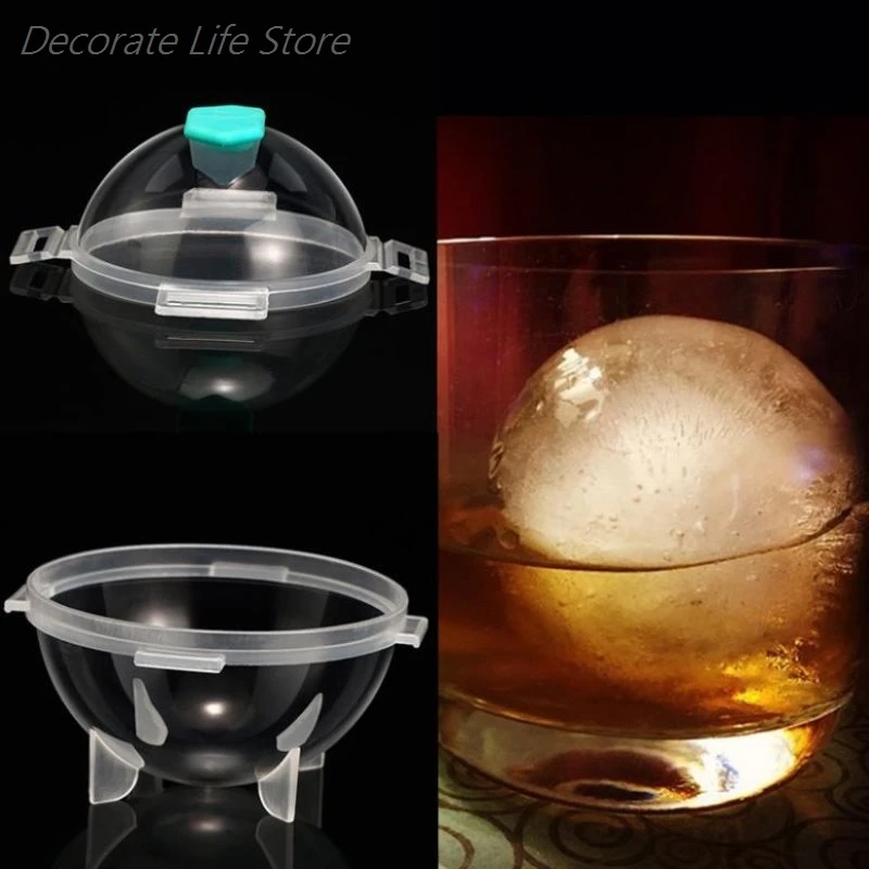 Round Ball Ice Cube Mold DIY Ice Cream Maker Silicone Mould Whiskey Tray
