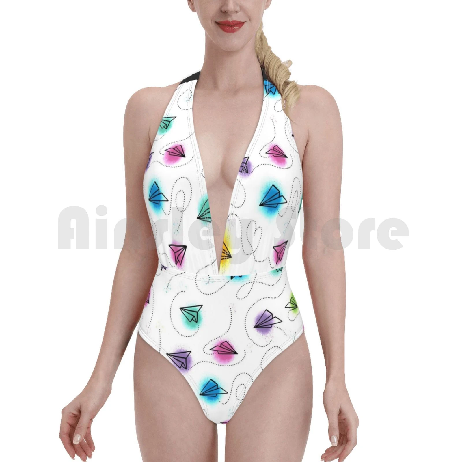 Swimsuit One Piece Paper Airplanes 00 Plane Paper Paper Airplane Origami Splat Splatter Spray Paint Bikini Set Aliexpress
