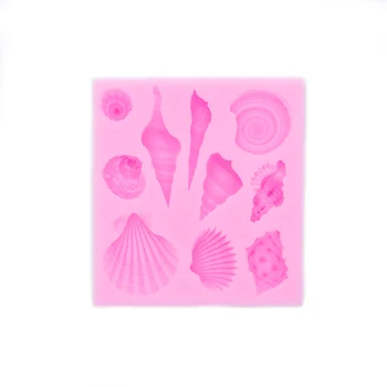 

1 pcs Sea Shell And Conch Shape Silicone Mold Cake Decorating Fondant Soap Chocolate 3D Mold Non-Stick Cookware Dining Accessory
