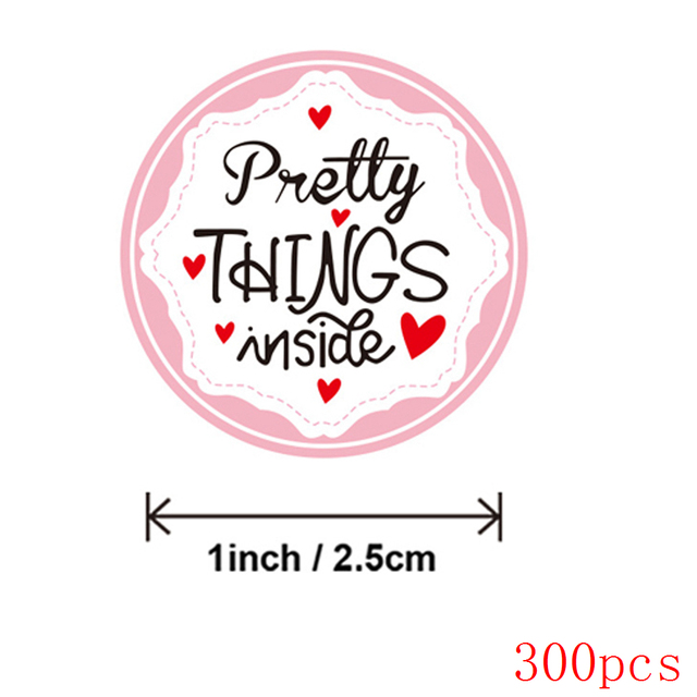 Pretty Things Inside Stickers Round Paper Gold Thank you stickers for Business Packaging Seal Labels Cute Stickers