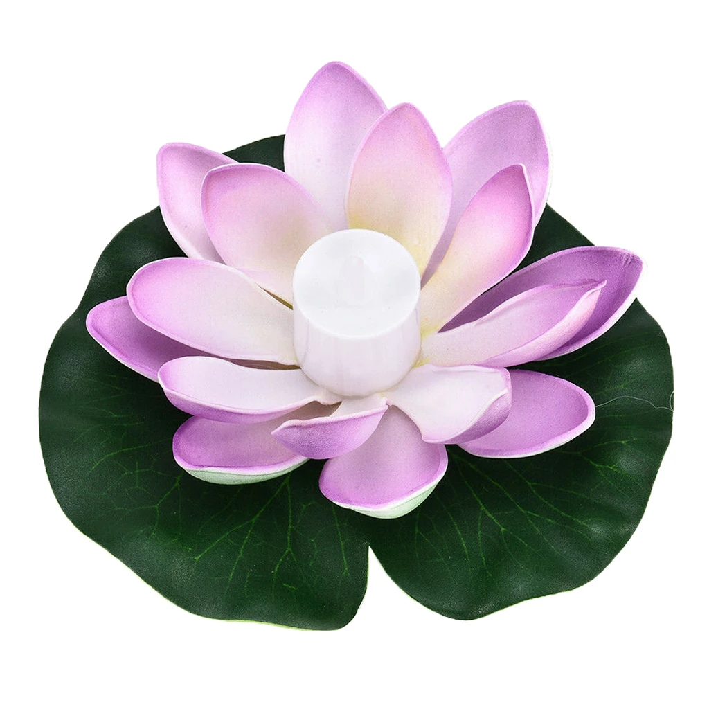 Floating Tealight Candles Lotus Flower Pool Lights Flameless Night Lights