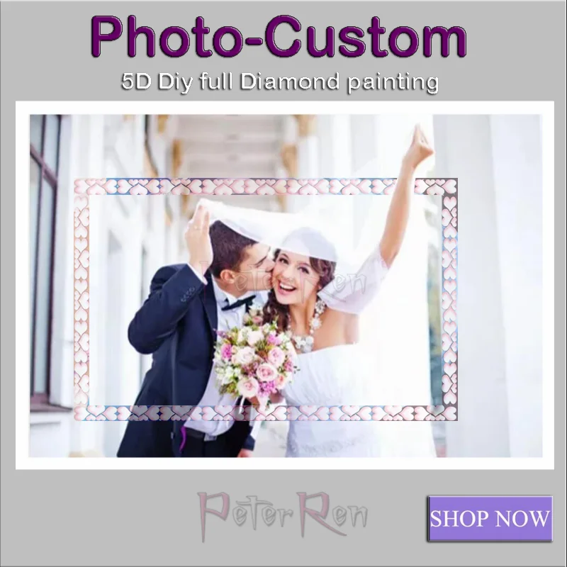 

Make Your Own Photo for Diamond Painting Custom Full Square/Round Picture Private Personal Customization Home Wedding Embroidery