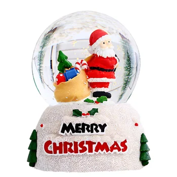 

1 Pc Christmas Luminous Crystal Ball Santa Clause Tabletop Adornment (Red)