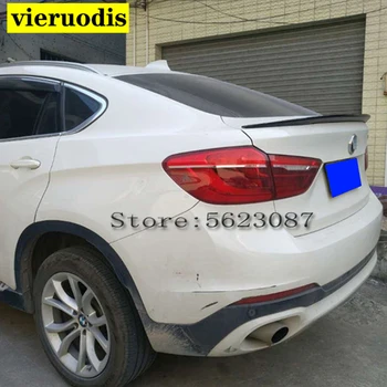 

Car Styling ABS Plastic Unpainted Primer Color Rear Trunk Boot Wing Roof Lip Spoiler Auto Part For BMW F16 X6 2015 2016