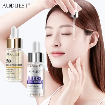 

2PCS 24K Gold Blueberry Face Serum Set Whitening Firming Anti Wrinkle Remover Face Cream Skin Care 15ML Wrinkle Cream For Skin