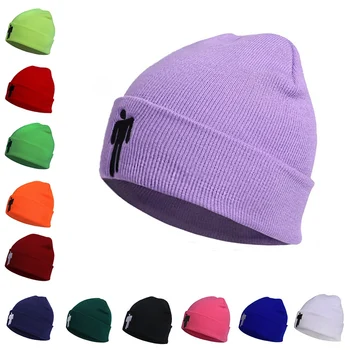 

Women Men unisex Beanie Cap Embroidered Hat Outdoor Autumn Winter Sports Accessories For Running Cycling