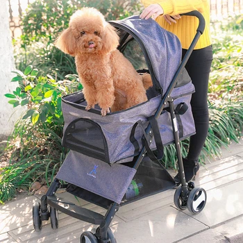 

Last one cheap Pet Stroller Teddy Puppy Out Trolleys Small Cat Foldable Stroller Lightweight Dog Supplies Top Selling Product