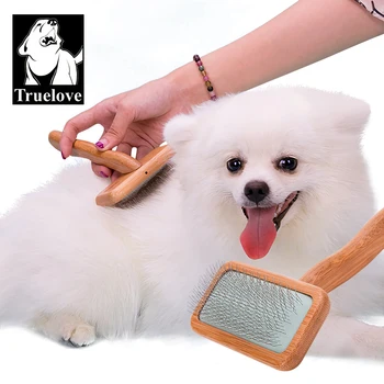 

Truelove Pet Square Head Curved Comb Stainless Steel Dog & Cat Accessories For Safe Gentle DIY Grooming Pets Supplies