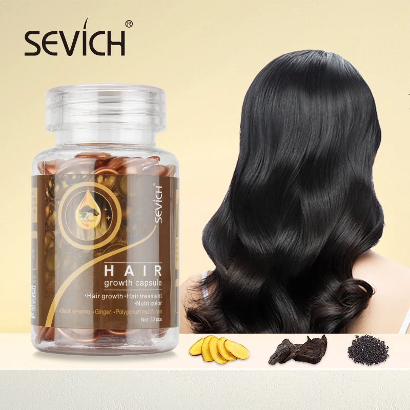 Sevich Hair Vitamin Capsule Ginger Keratin Complex Oil Smooth Silky Anti Hair Loss Repair White Hair Care Capsule 30pcs/bottle стол complex dt780 140 white