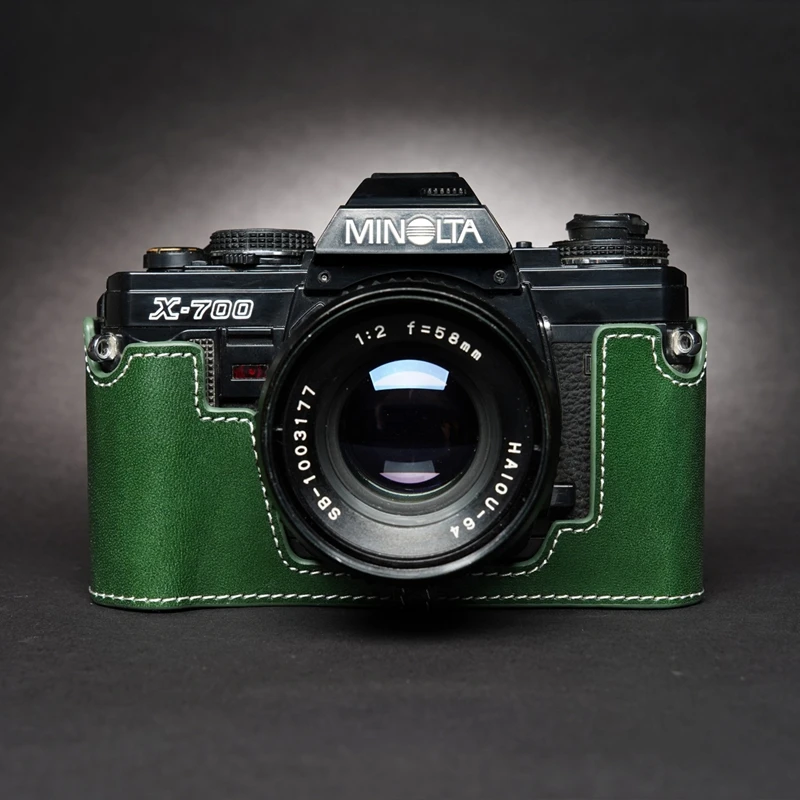 Capa para Câmera Fotográfica de Couro Bolsa de Couro de Vaca para Minolta Genuíno - Image 5