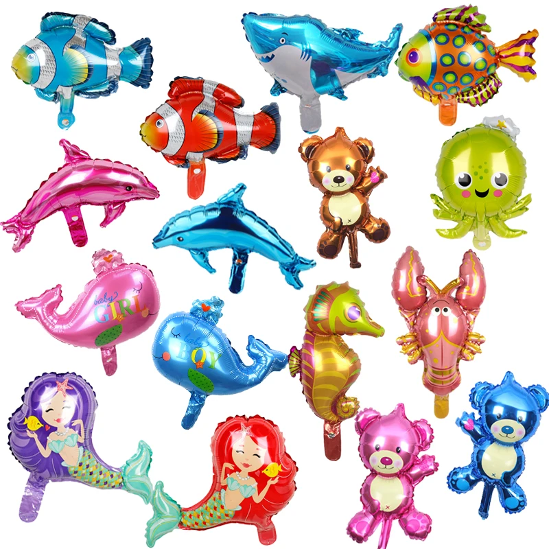 1 шт Babyshower фольгированные шары морских животных с днем рождения вечерние украшения детский душ Для мальчиков и девочек Сувениры и подарки