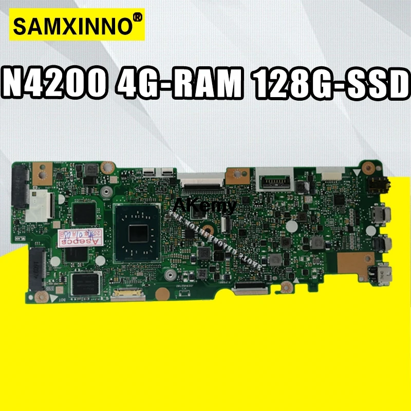 С N4200-CPU 4G-RAM 128G-SSD материнская плата для ноутбука Asus Vivobook Flip TP401NA TP401MA TP401M материнская плата тест хорошее