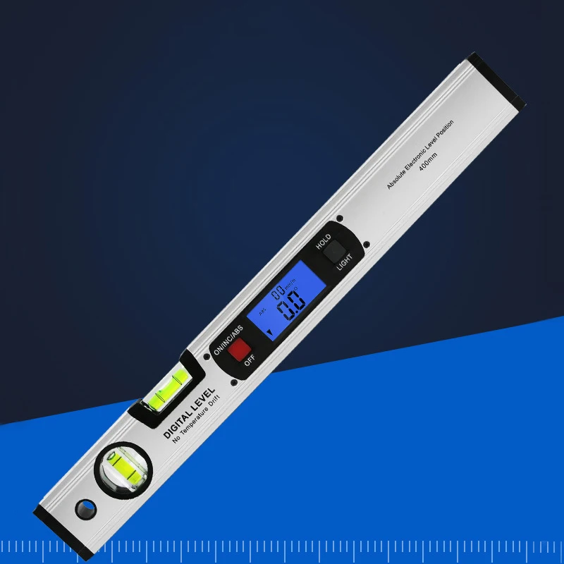 

400mm white Digital Angle Finder Level Upright Inclinometer 360 degree Range slope test Ruler Protractor Ruler Goniometer Gauge
