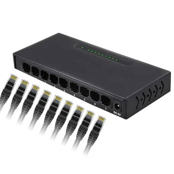 

9 Port lan switch 10/100Mbps Ethernet Smart Switcher RJ45 LAN Fast Desktop Network Switch Full or Half duplex Exchange