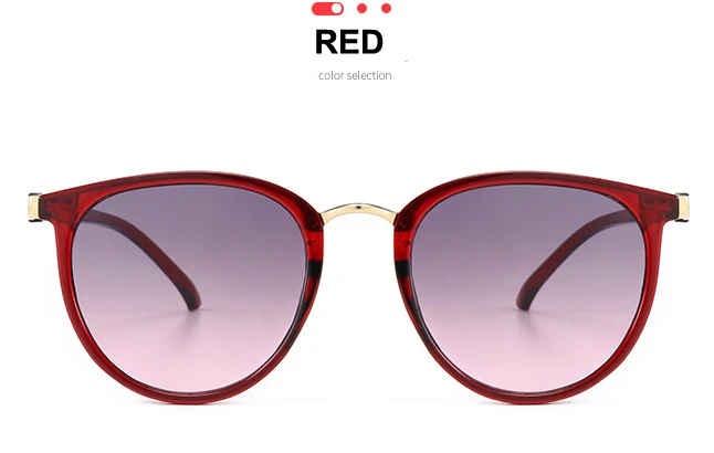 WTYJ119 red Feishini, роскошные Винтажные Солнцезащитные очки для женщин, кошачий глаз, фирменный дизайн, горячие солнцезащитные очки для женщин, женские очки, градиентные, UV400 - Цвет линз: WTYJ119 red
