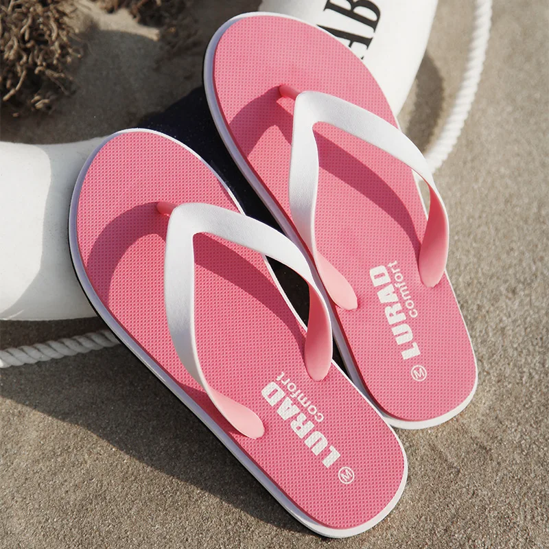 

Luladi New Style Simple Flip-flops Women's Summer Anti-slip Flat Sandals Outer Wear Flip-flops Couples Sandals