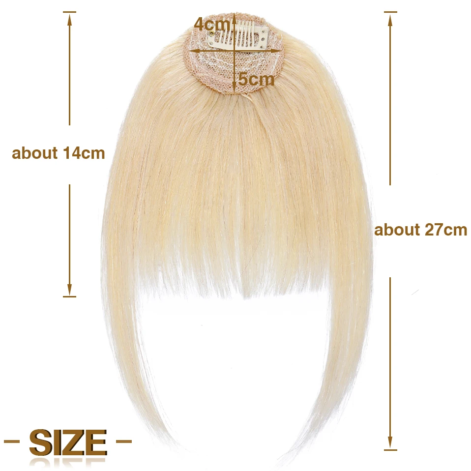 S-noilite Natural Hair Bangs 9g Fringe Human Hair With Temples 11Inches Non-remy False Bang Clip Front Bangs for women for human hair bangs