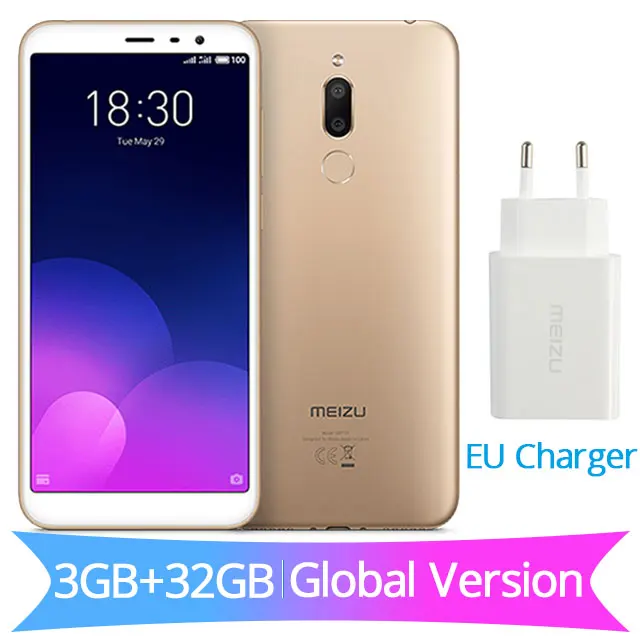 3GB 32G Gold Meizu M6T, 16 ГБ, 32 ГБ, глобальная версия, дешевый мобильный телефон, четыре ядра, 5,7 дюймов, ips экран, двойная задняя камера M6 T, отпечаток пальца ID - Цвет: 3GB 32G Gold
