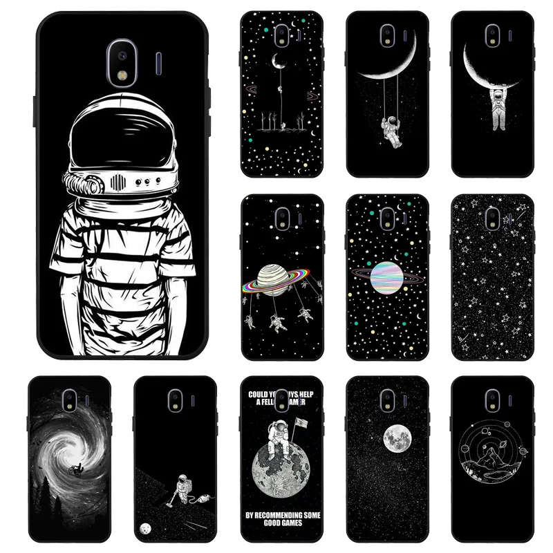 

Ojeleye Fashion Black Silicon Case For Samsung Galaxy J4 2018 Cases Anti-knock Phone Cover For Samsung J4 Plus 2018 Covers