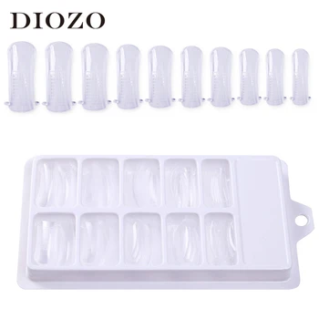 

100Pcs Quick Building Mold Tips Nail Dual Forms Finger Extension Nail Art Tools
