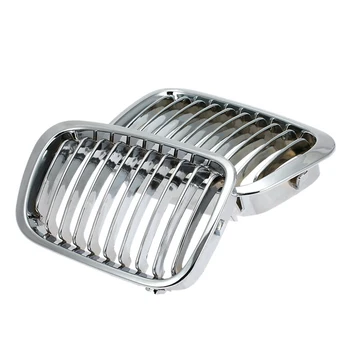 

Car Front Bumper Chrome-Plated Kidney Intake Grille Grill for BMW E46 318i 320i 323i 325i 328i 3 Series 4 Doors