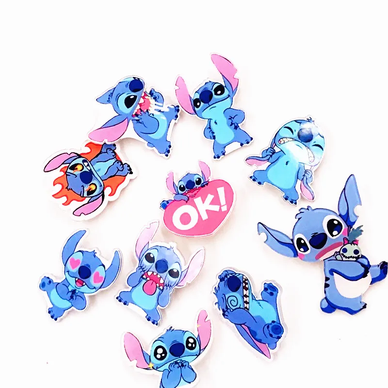 

1pcs Cute Anime Cartoon Lilo & Stitch Brooches For Women Men Acrylic Lapel Pin Denim Jackets Collar Badge Icon Backpack Gift