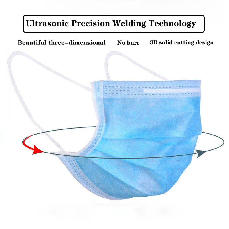 

400pcs in Stock 3 Layers Disposable Face Masks non-woven fabrics express shipping