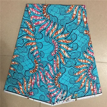 

African Feather Print Fabric Guaranteed Real Wax High Quality Pagne Wax 6yards