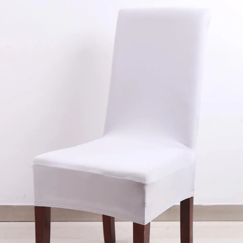 White 4 шт. чехлы для стульев для столовой, тянущиеся вечерние чехлы для стульев для свадьбы чехол для кресла, защитный чехол для сидения, домашний шезлонг - Цвет: White
