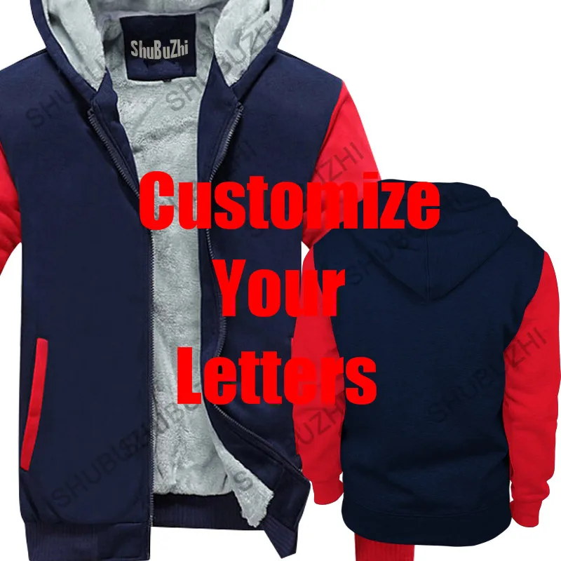 Новое поступление, утепленная флисовая куртка Jack Skellington, зимняя толстовка с капюшоном, повседневный утепленный пуловер на молнии, толстовка с капюшоном - Цвет: your design