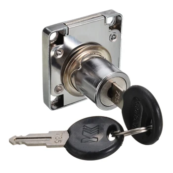 

2Pcs 40mm Sliver Drawer Lock Cabinet Cupboard Lock High Quality Drawer Lock with 2 Keys