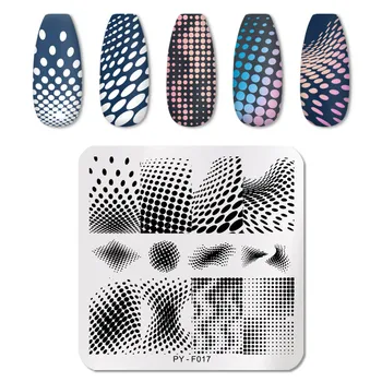 

PICT You Nail Stamping Plates Splashes Geometry Nail Art Stamp Design Stencil DIY Design Stainless Steel Tools