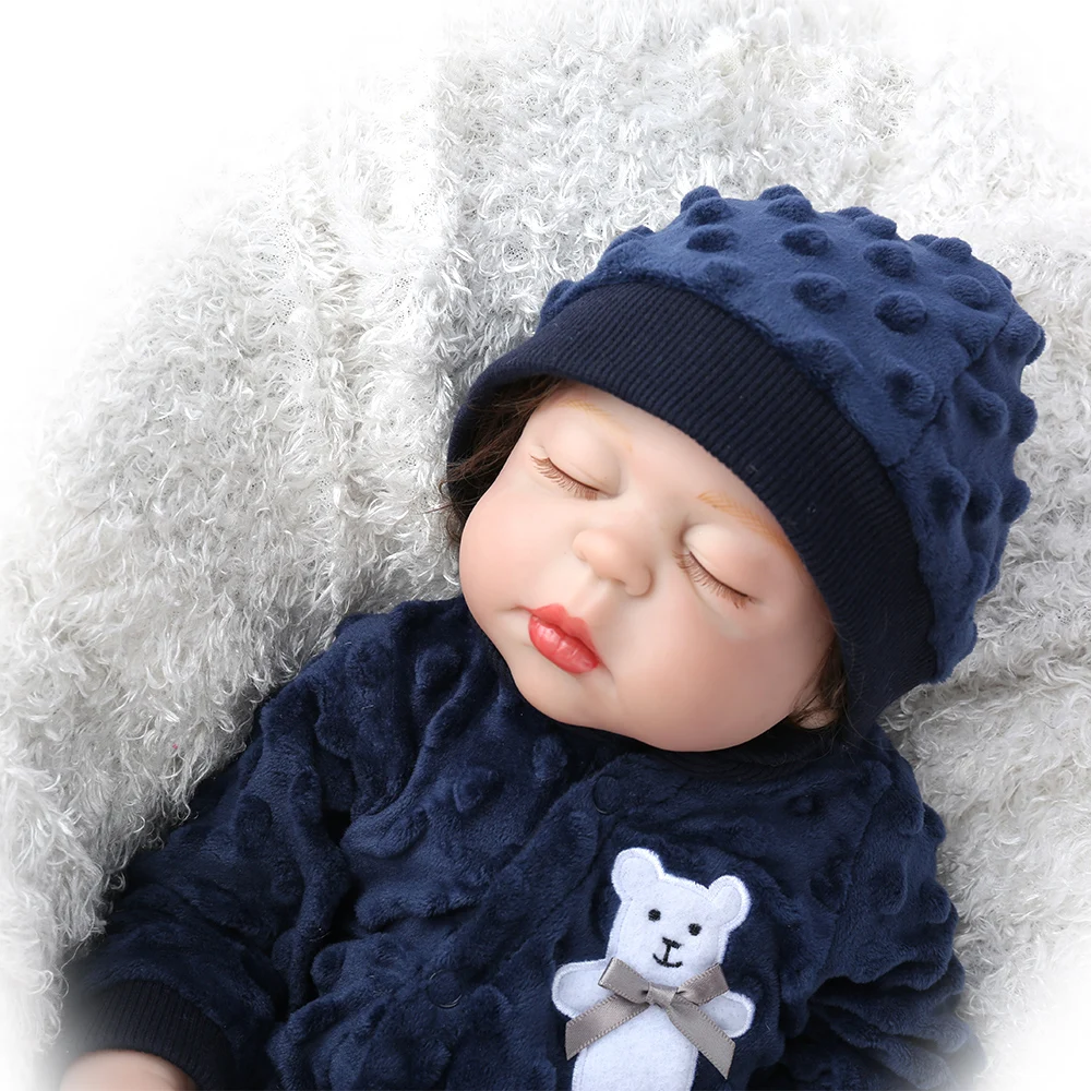 NPK Кукла Reborn Baby полностью виниловые игрушки 18 дюймов реалистичные Bebe дети поддельные младенческие развивающие ванны дети Playmate Babe Boneca