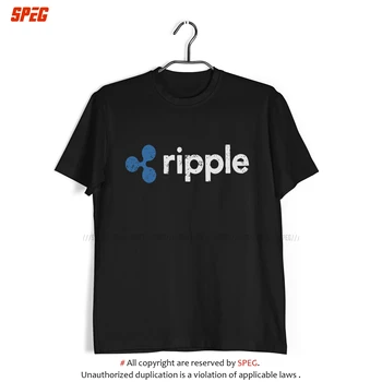 

T-Shirt Ripple Cryptocurrency Investor Plus Size T Shirt 100% Cotton Men's Short Sleeve Crewneck Vintage Tees Retro 5XL 6XL