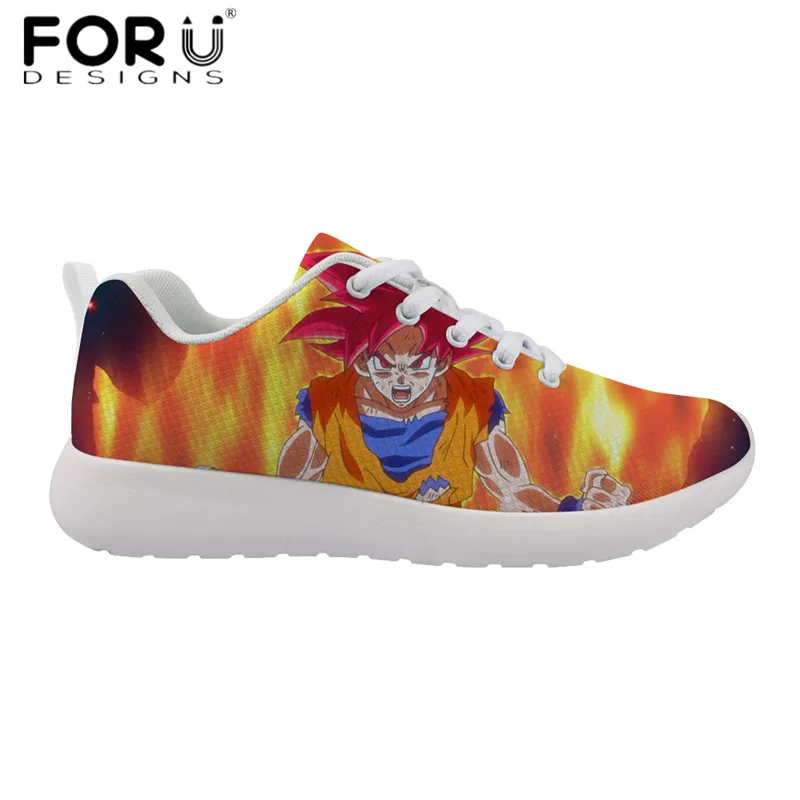 HMA348Z42 FORUDESIGNS/повседневная мужская обувь; Лидер продаж; аниме Dragon Ball Z; Супер Кроссовки для мальчиков-подростков; классические дышащие туфли на плоской подошве со шнуровкой; Zapatos - Цвет: HMA348Z42
