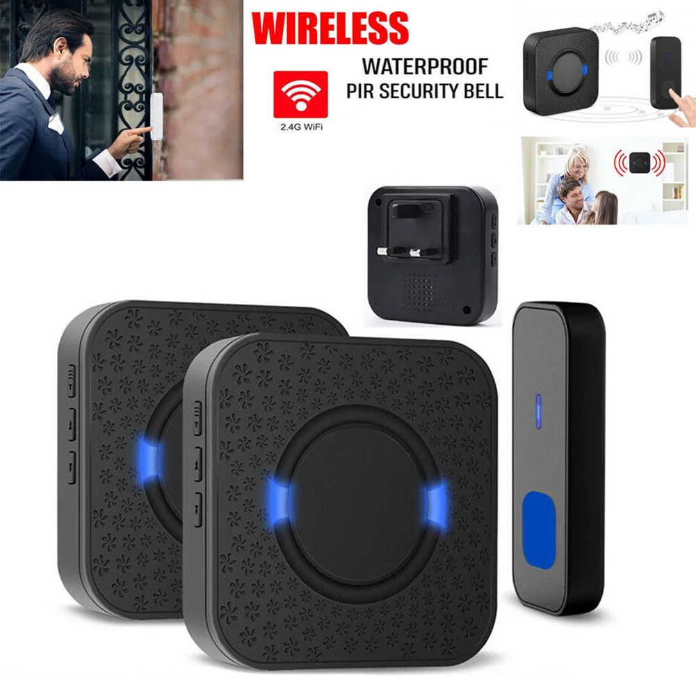 

Newly Wireless Door Bell Twin Wall Plug In Waterproof Smart Door Chime Kit 300M 999