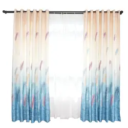 Нордический стиль перо жалюзи жаккардовые печатные затемненные шторы для гостиной спальни дети шторы для детской украшения DA