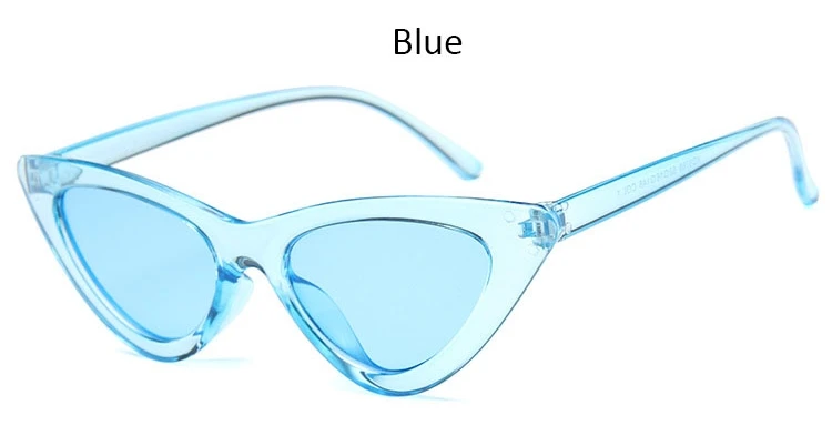 Blue Blue Солнцезащитные очки для женщин сексуальные леопардовые кошачьи глаза женские солнцезащитные очки Классические винтажные черные женские очки - Цвет линз: Blue Blue