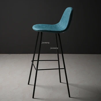

Nordic Modern Minimalist Iron Bar Chair Backrest Comfortable Bar Stool Creative Bar Chair Metal Fashion High Chair Furniture