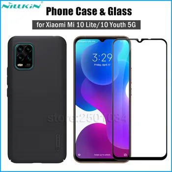 

Nillkin 2-in-1 Frosted Case + Tempered Glass for Xiaomi Mi 10 Lite/Mi 10 Youth 5G Cover Full Coverage Screen Protector Film