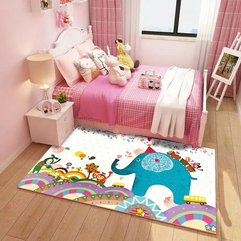 Elephant child Мультяшный узор, коврик для ванной комнаты, детский игровой коврик, 1 шт., анти-коврик для автомобиля, ползающий ребенок, коврик для ванной, коврик для дивана - Цвет: Elephant child