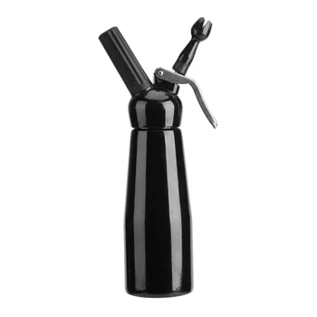 

Aluminum Alloy Cream Whipper Coffee Dessert Fresh Cream Butter Dispenser Whipper Foam Maker Generator Spray Gun Tool(Black/500ml