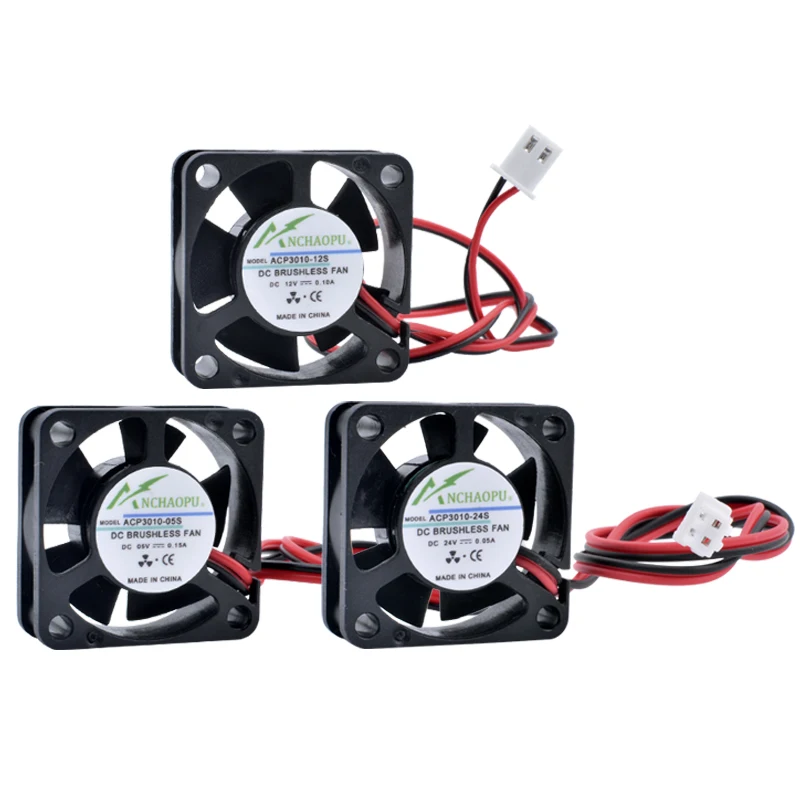 WINSINN - Ventilador de 30 mm y 5 V - Cojinete hidráulico, 9000 RPM
