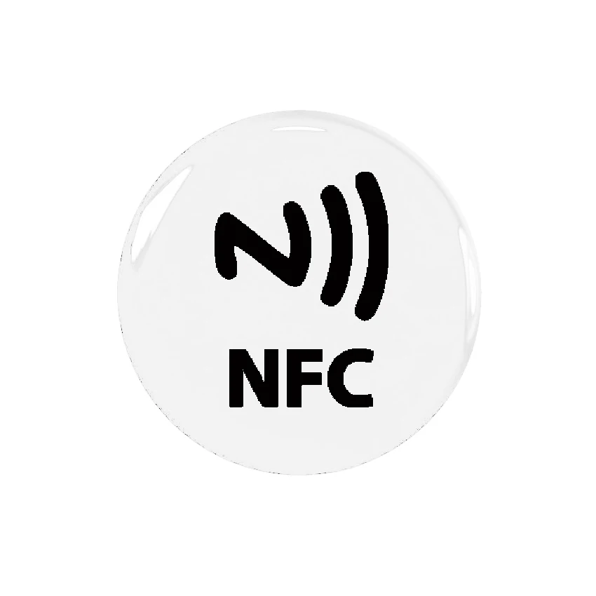 Black Anti Metal NFC Ntag216 Epoxy Sticker Social Share 3