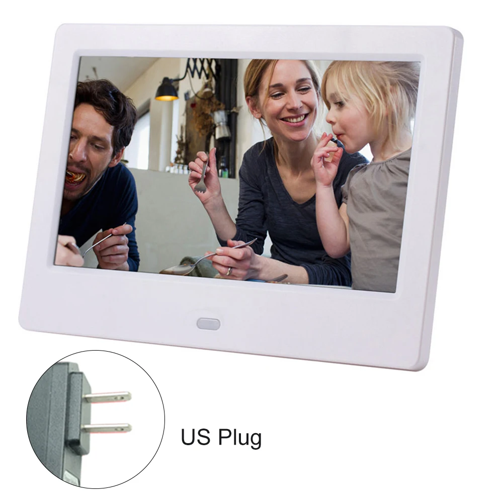 7" LEDs Digital Photo Frame Desktop Album Display Image MP4 Video MP3 Audio Clock Calendar Touch Key Support Auto Mixed Play