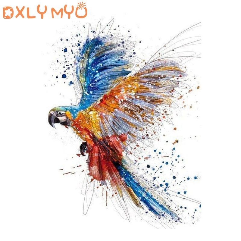 

Full Square Drill 5D DIY Diamond Painting "Parrot colored" 3D Rhinestone Embroidery Cross Stitch Mosaic Painting Home Decor