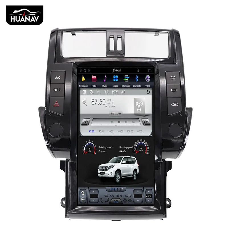 Tesla стиль Android 9,0 Автомобильный gps навигация для Toyota Prado 150 2010-2013 автомобильное радио головное устройство магнитофон вертикальный экран